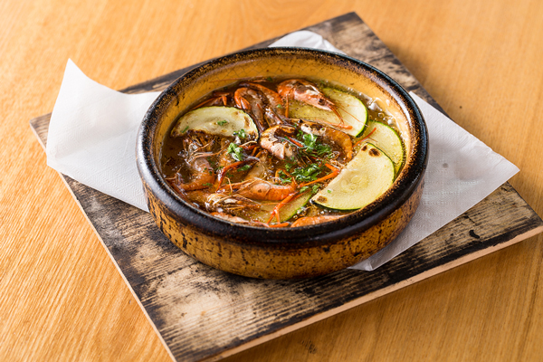 琵琶湖産テナガエビのオイル煮（アヒージョ）